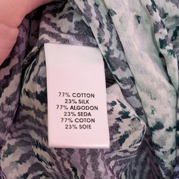 WORTH New York Women's Blouse Spaghetti Tie Cotton Silk Blend size P / XSmall - Picture 6 of 7